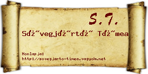 Sövegjártó Tímea névjegykártya